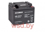 Батарея аккумуляторная Acumax AML40-12, 12V/40Ah, 170x197x165 HxLxW, 13.2kg, 10-12лет