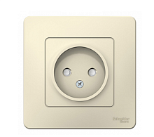 BLANCA Скрытой Установки Розетка без заземления со шторками, 16А, 250В, МОЛОЧНЫЙ (Schneider Electric) Systeme Electric