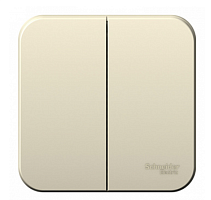 BLANCA Открытой Установки 2-клавишный выключатель, 10А, 250B, МОЛОЧНЫЙ (Schneider Electric) Systeme Electric