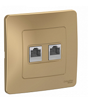 BLANCA Скрытой Установки Розетка двойная компьютерная RJ45, категория 5E,ТИТАН (Schneider Electric) Systeme Electric