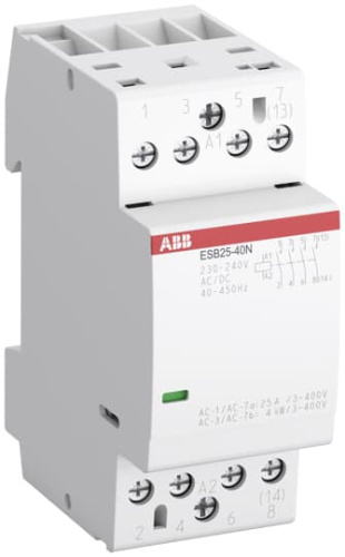 Контактор модульный ABB ESB25-22N-01, 25A, 2NO+2NC, 24VAC/DC, 2M