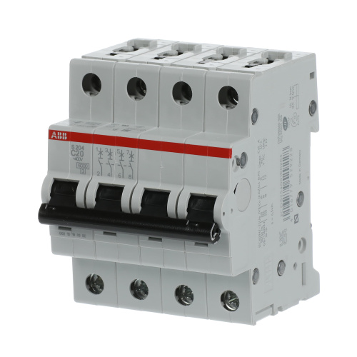 Автоматический выключатель ABB S204-C20 4P C 20A 6kA 4M