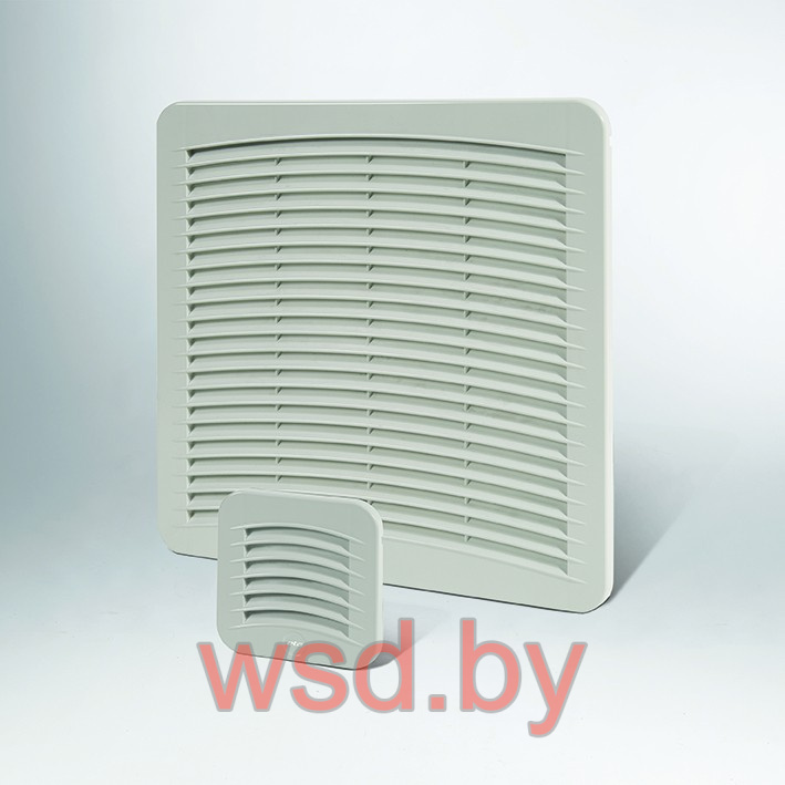 Фильтр-решетка, пылеудерживающая способность 600г/м2, габариты 318x318x34мм, вырез 291x291мм,  IP54, RAL7035