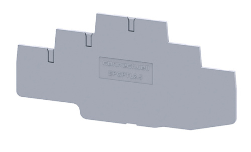 Крышка концевая Connectwell EPCPTL2.5 /1,5mm, для клемм CPTL2.5,CPTLG2.5, серая