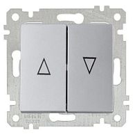 Выключатель Mutlusan Rita для управления рольставнями, пруж. зажимы, нерж. сталь Выключатель Mutlusan Rita для управления рольставнями, пруж. зажимы, нерж. сталь