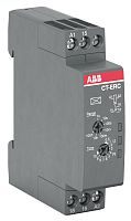 Реле времени ABB CT-ERC.12, 24...48VDC/24...240VAC 0.05s...100h/ON/OFF задержка на включение 1CO (3A-AC15) LED 17.5mm