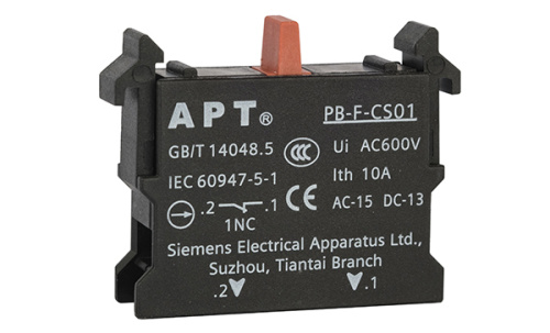 Блок-контакт 1NC, 6A 230VAC/24VDC, монтаж на адаптер, для PB3 серии (АРТ)