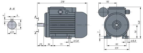 АИРЕ56А4 0,12кВт 1500об/мин Электродвигатель IM 1081 (лапы) фото 2 АИРЕ56А4 0,12кВт 1500об/мин Электродвигатель IM 1081 (лапы) фото 2