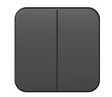 BLANCA Открытой Установки 2-клавишный выключатель, 10А, 250B, АНТРАЦИТ (Schneider Electric) Systeme Electric