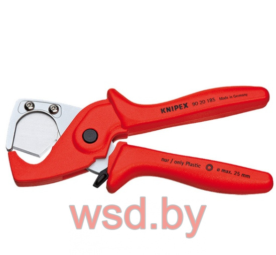 Труборез-ножницы PlastiCut® для шлангов и защитных труб (D 25 мм), L-185 мм (KNIPEX). Фото N2