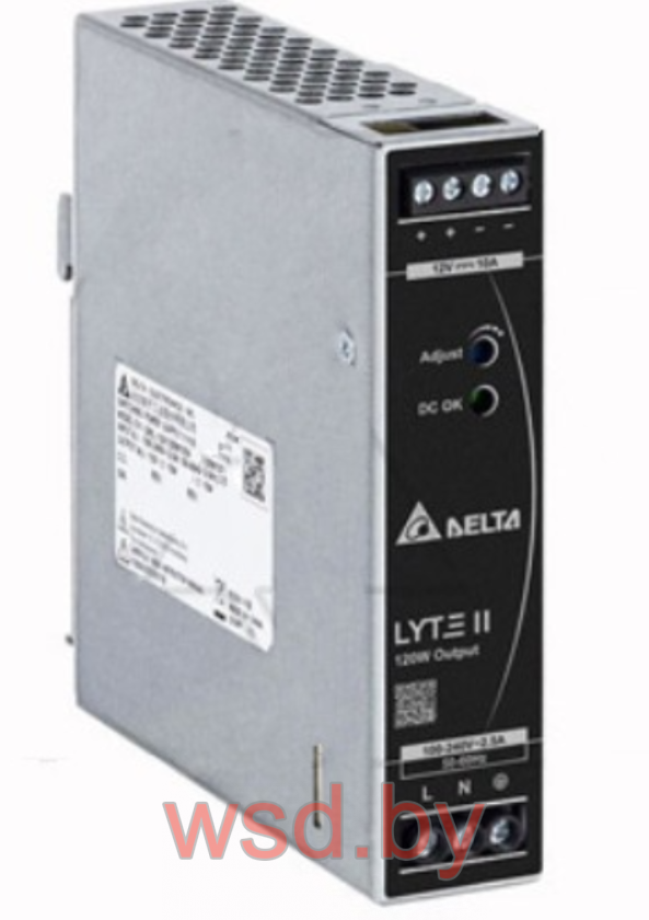 Блок питания импульсный Lyte II, 240W, 20А, 90_264VAC / 12VDC, DIN35, винт. клеммы, пл. корпус