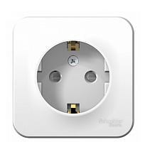 BLANCA Открытой Установки РОЗЕТКА с заземлением со шторками, 16А, 250В, БЕЛЫЙ (Schneider Electric) Systeme Electric