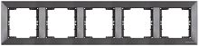 Рамка Mutlusan Candela 5 постов, к механизмам серии 21, горизонтальный монтаж, дымчатый Рамка Mutlusan Candela 5 постов, к механизмам серии 21, горизонтальный монтаж, дымчатый