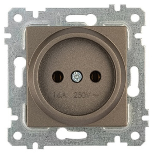 Розетка Mutlusan Rita 2P, антрацит