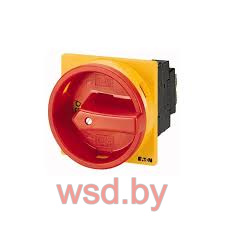 Переключатель BS 63 10 LK, аварийный, 3P, 63A, тип 0-1, 22kW(400VAC по АС-23), на дверь, красная блокируемая в 0 рукоятка, фронт IP40