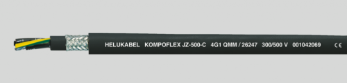KOMPOFLEX® JZ-500-C безгалогеновый, устойчивый к микробам, экранированный, ЭМС, с разметкой метража 20G1.5