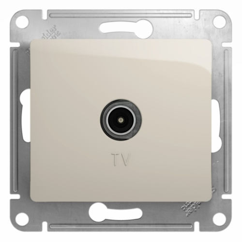 TV АНТЕННА коннектор, механизм, МОЛОЧНЫЙ GLOSSA (Schneider Electric) Systeme Electric