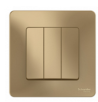 BLANCA Скрытой Установки 3-клавишный Выключатель (cхема 1+1+1), 10А, 250B, ТИТАН (Schneider Electric) Systeme Electric