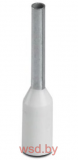 Кабельный наконечник AI 0,5 - 8 WH изолированный, сечение 0,5mm2, длина 8mm, белый (упак. 100шт.)