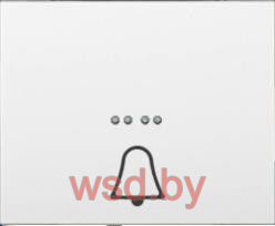 Galea Life - Клавиша для выключателя с пиктограммой звонка для слабовидящих, Белый. Фото N2
