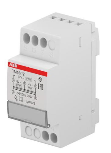 Трансформатор модульный ABB TS 16/12-24C, 230/24 (2х12)В, 16ВА, 3М