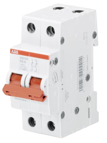 Выключатель нагрузки SHD202/50, 2P, 50A, 10kA, 2M ABB Выключатель нагрузки SHD202/50, 2P, 50A, 10kA, 2M ABB