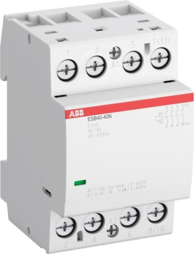 Контактор модульный ABB ESB40-40N-06, 40A, 4NO, 230VAC/DC, 3M