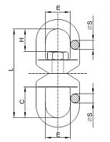 Вертлюг (петля-петля) - М6
