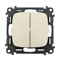 Legrand Valena Allure - Переключатель на 2 направления двухклавишный, слоновая кость (индивидуальная упаковка)