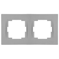 Рамка Mutlusan Rita 2 поста, горизонтальный монтаж, серый