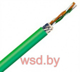 Кабель передачи данных 4x2xAWG 26/7; INDUSTRIAL ETHERNET - Flexible; C-PVC UL/CSA S/FTP 7 - GN для стационарной прокладки и ограниченно гибкого применения, TKD Kabel Gmbh