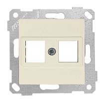 Адаптер Mutlusan для разъемов Keystone, двойной, слоновая кость