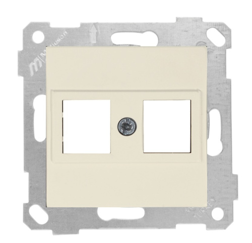 Адаптер Mutlusan для разъемов Keystone, двойной, слоновая кость