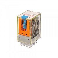 Реле Shenler RKF2CO024LT, 2CO, 12A(250VAC/30VDC), 24VDC, мех. индикация, тест-кнопка с блокировкой, LED