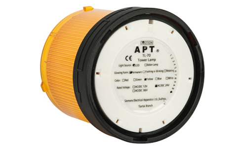 Модуль мигающего света APT TL-70, желтый, LED, 24VAC/DC, d=70mm, IP65 фото 2