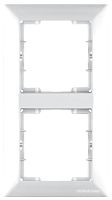 Рамка Mutlusan Candela 2 поста, к механизмам серии 21, вертикальный монтаж, белый