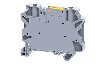 Клемма с ножевым размыкателем Connectwell CYK4 /6x58,8mm, винтовая, 2 присоед., 4(max 6)mm2, 28A, 1000V, серая