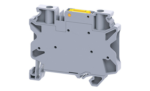 Клемма с ножевым размыкателем Connectwell CYK4 /6x58,8mm, винтовая, 2 присоед., 4(max 6)mm2, 28A, 1000V, серая