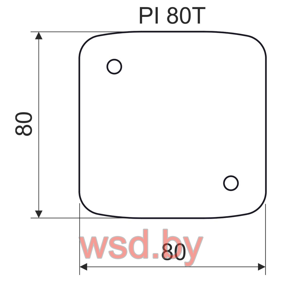 PI 80T XX Теплоизолирующая подкладка 80х80х5мм для коробок LK 80X16 T, LK 80X28 T Kopos. Фото N2