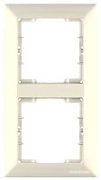 Рамка Mutlusan Candela 2 поста, к механизмам серии 21, вертикальный монтаж, сл.кость