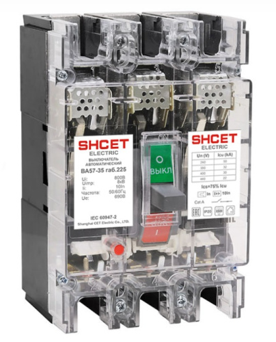 Автоматический выключатель SHСET ВА57-35 габ.225 200А прозрачный корпус Автоматический выключатель SHСET ВА57-35 габ.225 200А прозрачный корпус