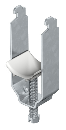 Скоба 2056N 2 52 FT зажимная, диапазон зажима Ø46-52мм, под шлиц 11-12мм, гор. оцинк. (OBO Bettermann)