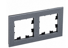 ATLASDESIGN NATURE 2-постовая РАМКА, МРАМОР АЙС ГРЕЙ (Schneider Electric) Systeme Electric