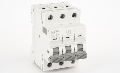 Автоматический выключатель GEYA GYM9-3P-16D, 3P, 16A, хар-ка D, 6kA, 3M Автоматический выключатель GEYA GYM9-3P-16D, 3P, 16A, хар-ка D, 6kA, 3M