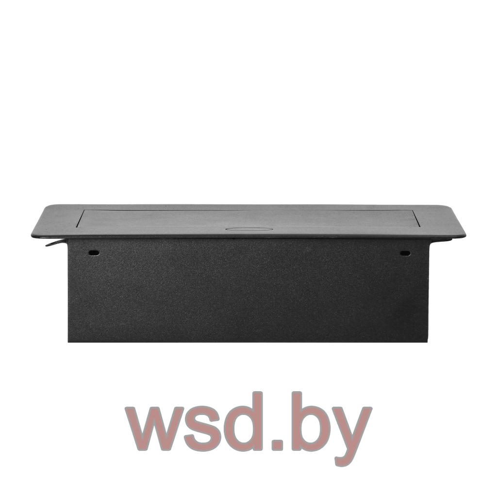 Блок розеточный встраиваемый 2хUSB 5V 2,1A + 2x2P+E со шторками, без кабеля, 3600вт, черный. Фото N2