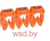 Маркер CAB3 d=1.5-2.5mm - "3" (оранжевый) упак.1200 шт