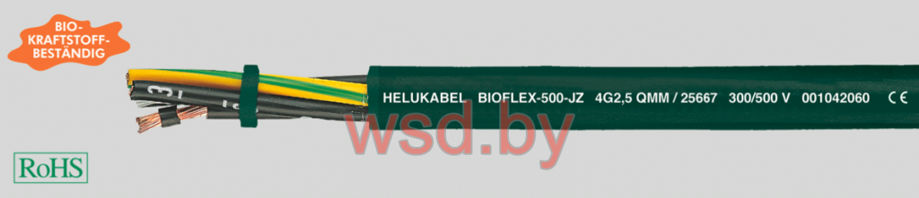 BIOFLEX-500® JZ устойчивый к биотопливу, к истиранию, годен для переработки, экологически безопасный, стойкий к биомаслам1), с разметкой метража 4G16