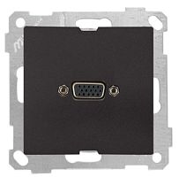 Розетка Mutlusan VGA, черный мат Розетка Mutlusan VGA, черный мат