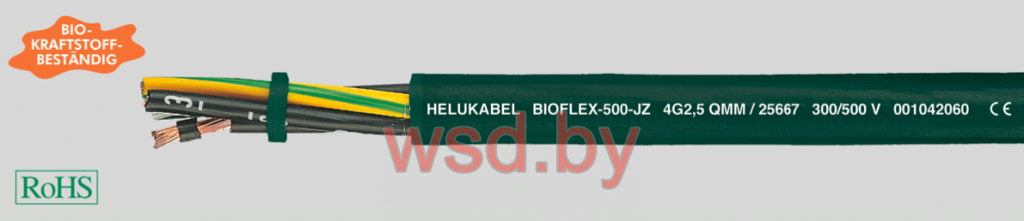 BIOFLEX-500® JZ устойчивый к биотопливу, к истиранию, годен для переработки, экологически безопасный, стойкий к биомаслам1), с разметкой метража 5G0.75