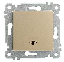 Выключатель Mutlusan Rita промежуточный, пруж. зажимы, золото доре